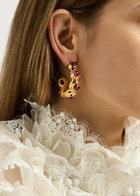 Joanna Laura Constantine Embellished Hoop Earrings - Gold - One Size