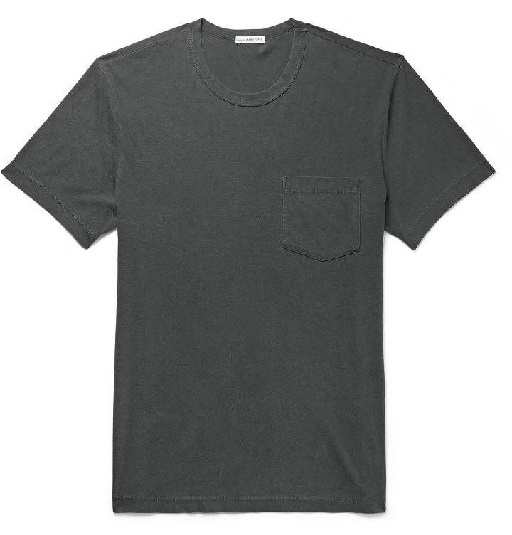 Photo: James Perse - Combed Cotton-Jersey T-Shirt - Dark gray