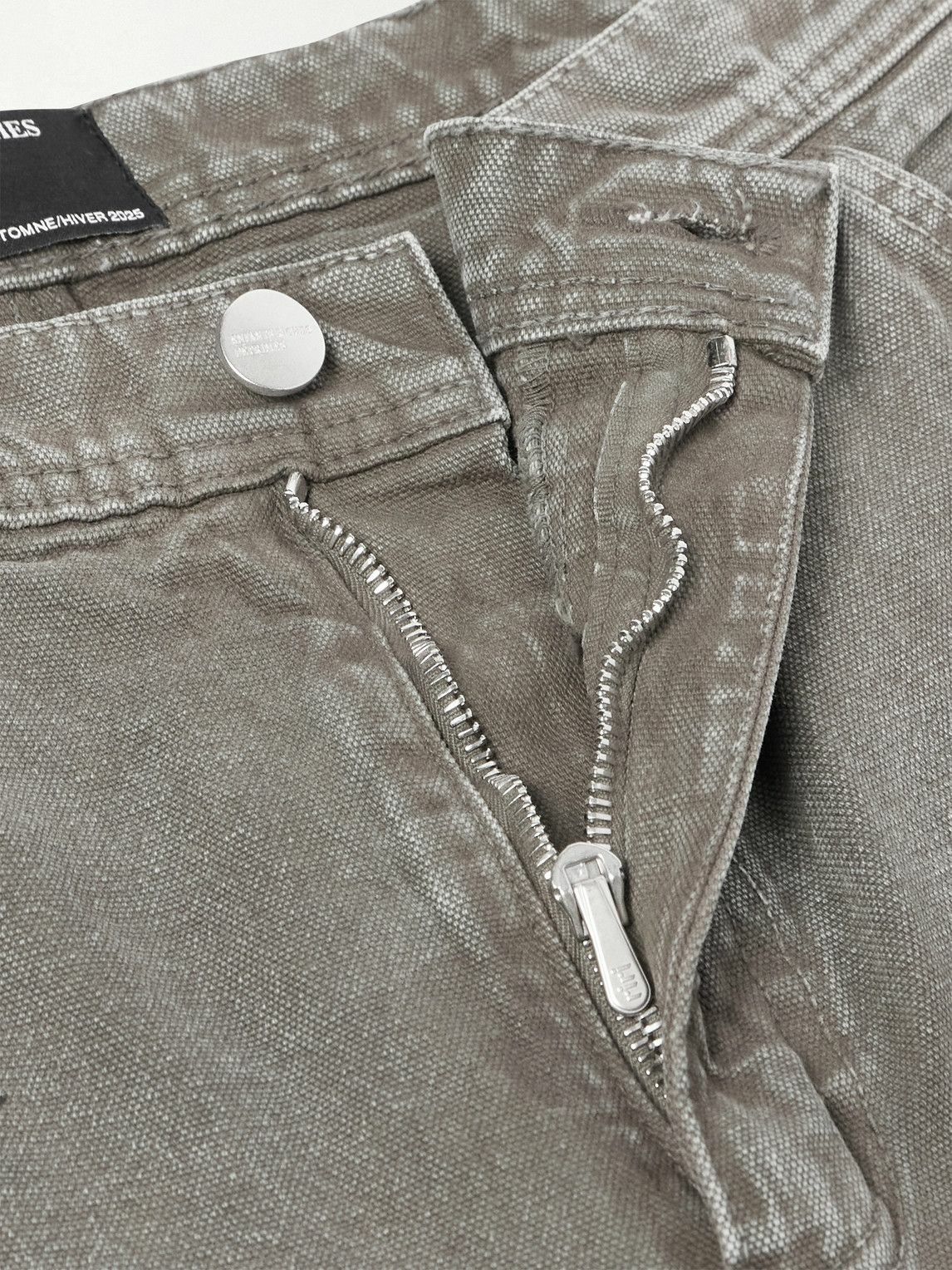 Enfants Riches Déprimés - Straight-Leg Paint-Splattered Cotton-Canvas Trousers - Gray