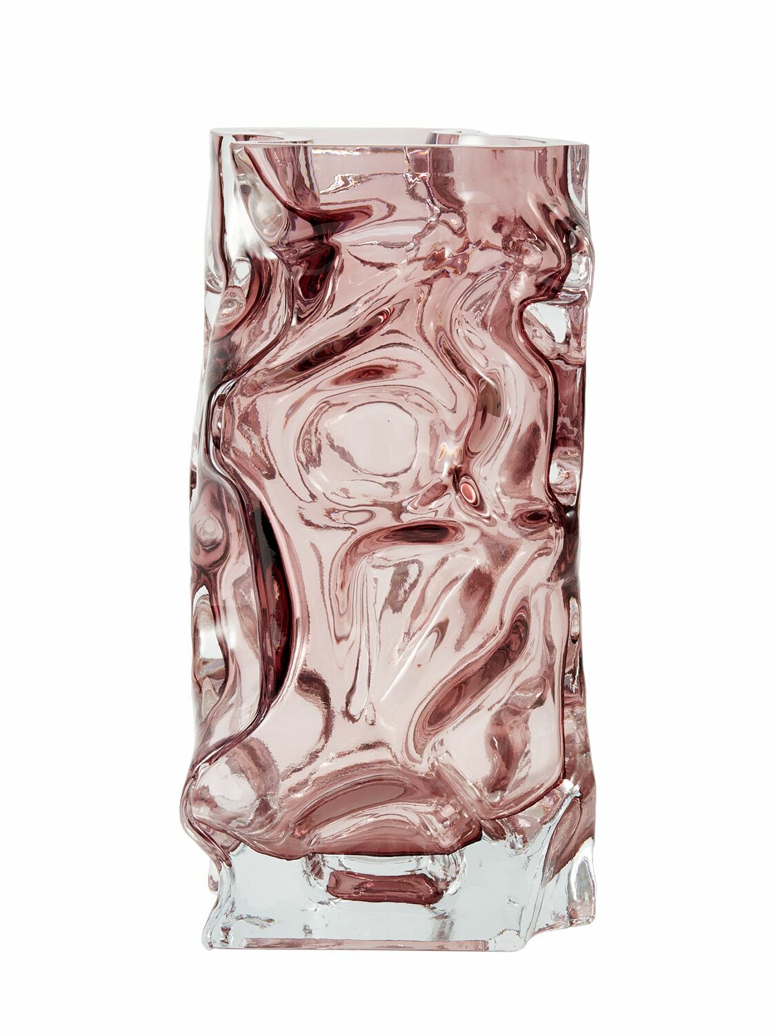 POLSPOTTEN Light Pink Ice Glass Vase