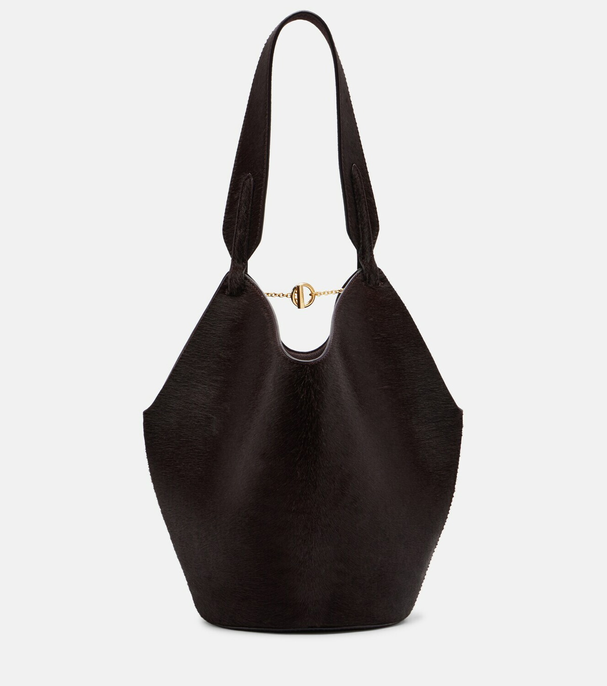 Khaite Lotus Mini calf hair tote bag