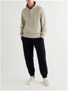 ERMENEGILDO ZEGNA - Silk and Cotton-Blend Half-Placket Sweatshirt - Neutrals