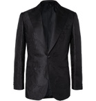 Brioni - Virgilio Slim-Fit Satin-Trimmed Silk-Blend Jacquard Tuxedo Jacket - Black