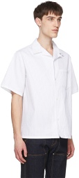 4SDESIGNS White Wide Camp Short Sleeve Shirt