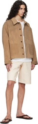 colbo Off-White Big Pocket Leather Shorts