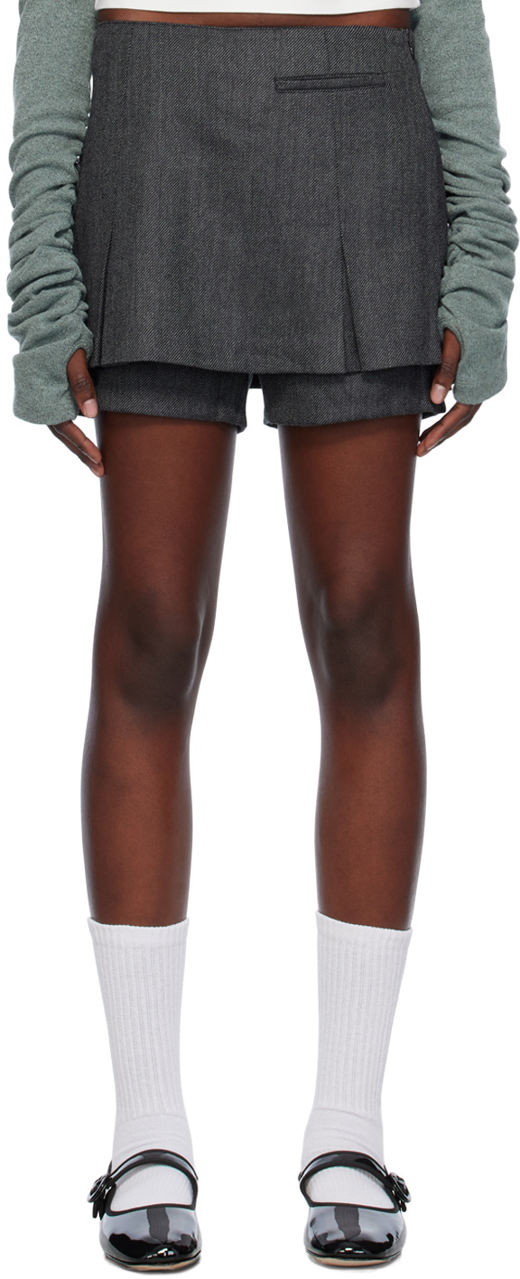 lesugiatelier Gray Layered Skort
