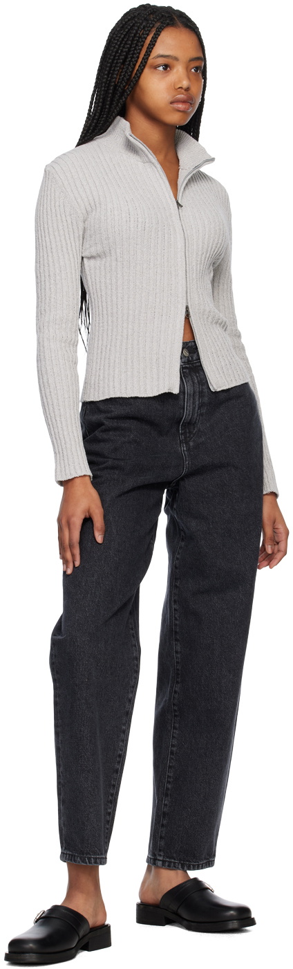 AMOMENTO Black Tapered Jeans