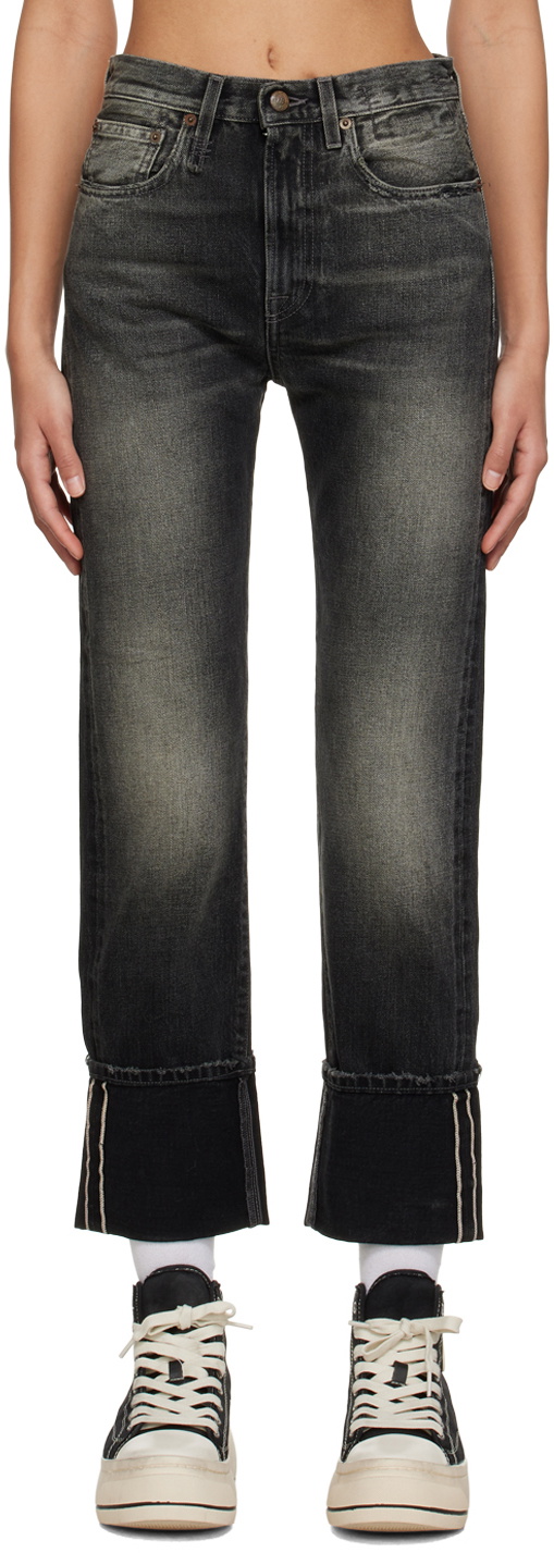 R13 Black Courtney Slim Jeans