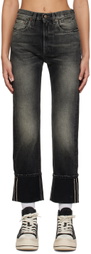 R13 Black Courtney Slim Jeans