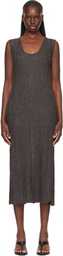 Lauren Manoogian Gray Plisse Tank Maxi Dress