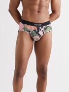 TOM FORD - Floral-Print Stretch-Cotton Briefs - Pink
