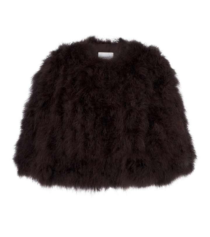 Photo: Yves Salomon Cropped feather jacket