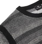 PS Paul Smith - Striped Wool and Cotton-Blend Sweater - Black