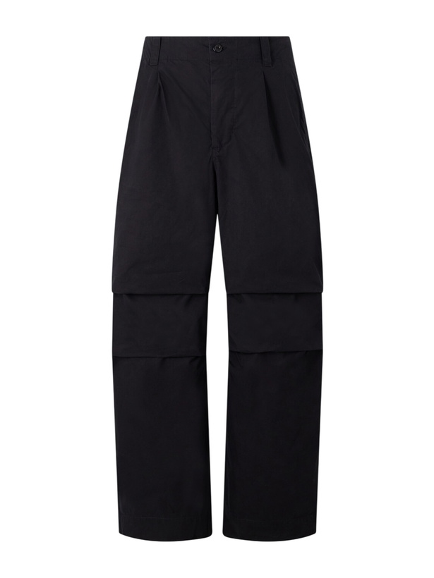 Photo: Margaret Howell - MHL. Wide-Leg Pleated Cotton-Poplin Trousers - Black