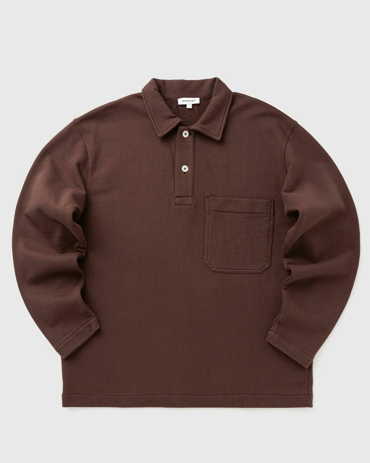 Norse Projects Fraser Relaxed Organic Loopback LS Polo Purple Men