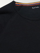 Paul Smith - Waffle-Knit Cotton-Blend Jersey Sweatshirt - Black