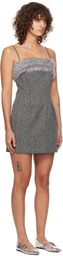 MSGM Gray Fleece Trim Minidress