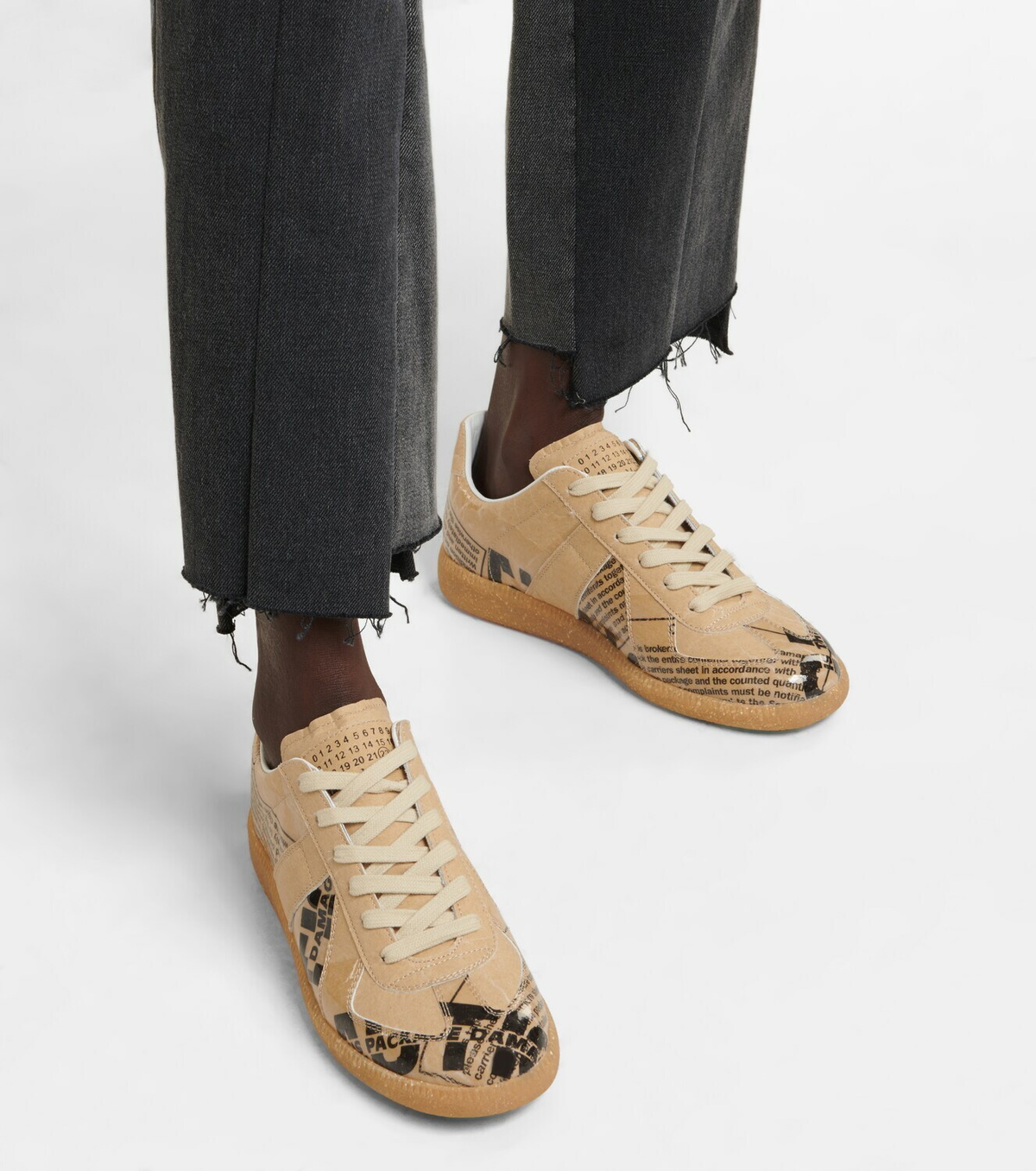 Maison Margiela Replica suede-trimmed sneakers Maison Margiela