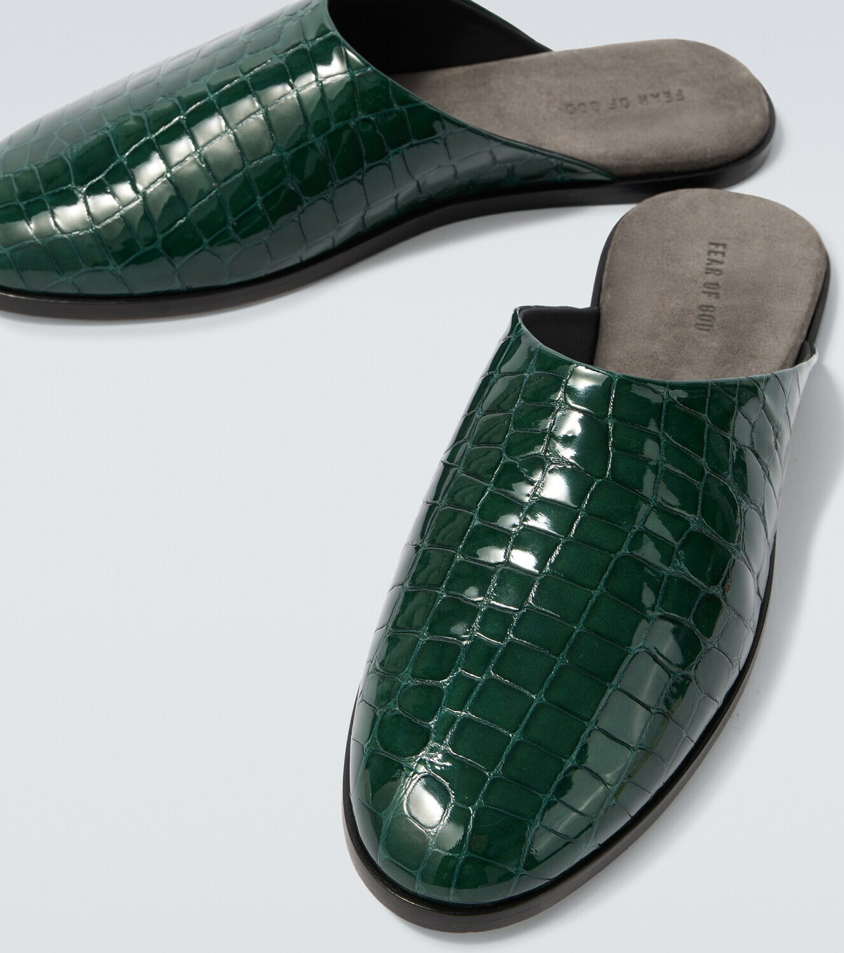 Fear of God Croc-effect leather mules