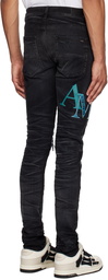 AMIRI Black Staggered Jeans