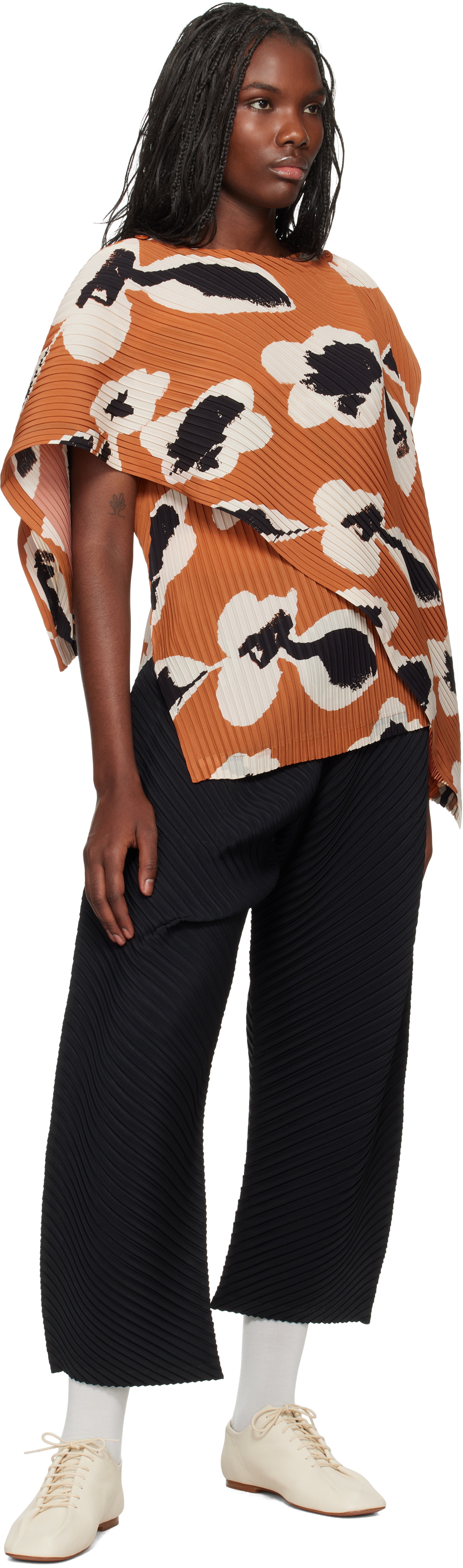 ISSEY MIYAKE Black Vigor Pleats Solid Trousers Issey Miyake Men