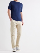 JOHN SMEDLEY - Cbeldon Merino Wool and Cotton-Blend T-Shirt - Blue