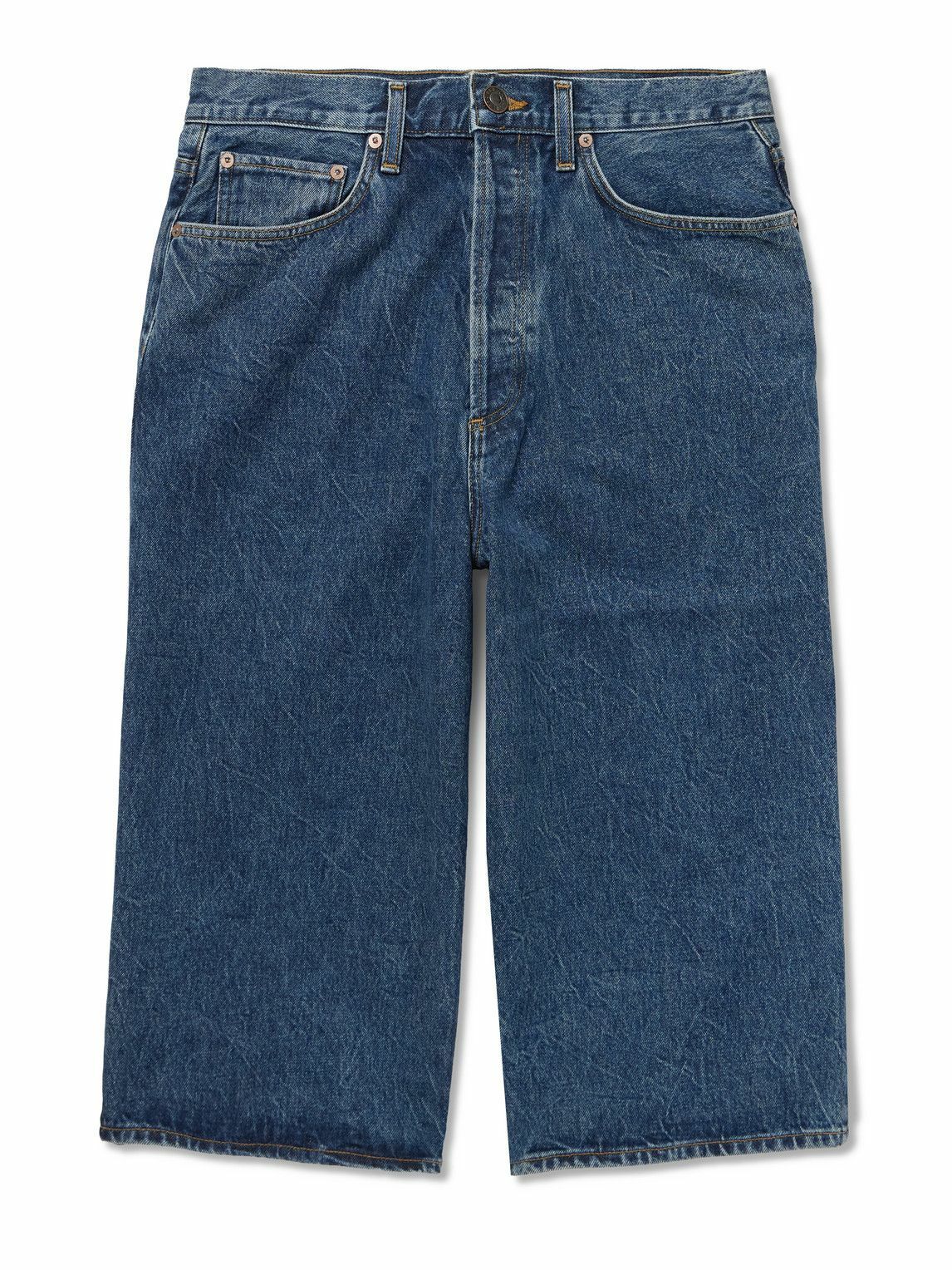 AGOLDE - Beesley Straight-Leg Denim Shorts - Blue