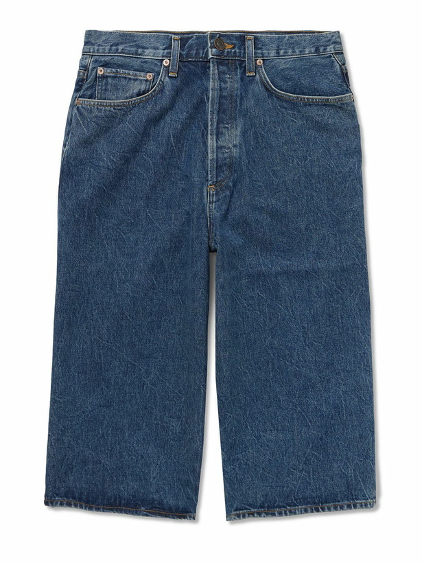Photo: AGOLDE - Beesley Straight-Leg Denim Shorts - Blue
