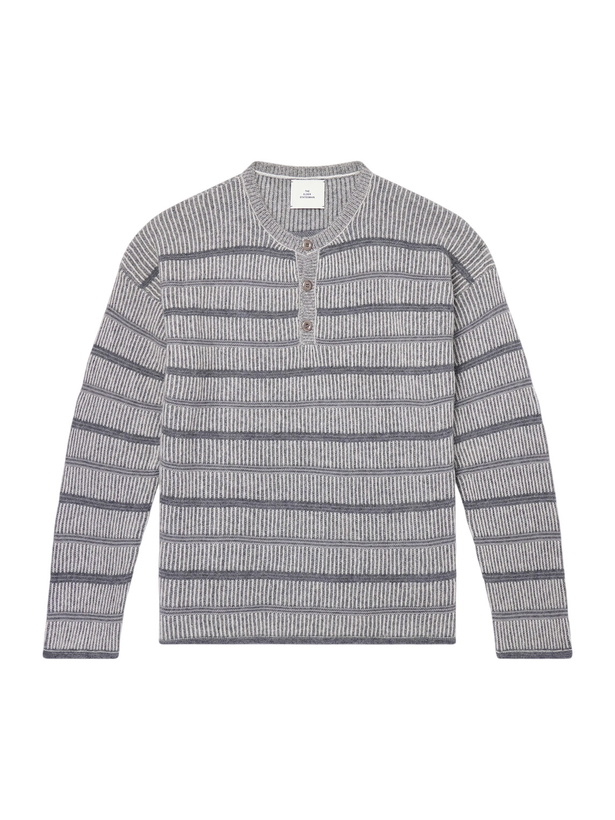 Photo: The Elder Statesman - Nimbus Striped Cashmere Sweater - Gray