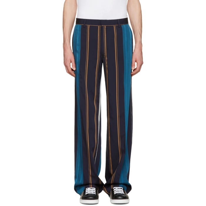 Photo: Tiger of Sweden Navy Striped Eamon Trousers
