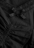 Damson Madder Edith Broderie Anglaise Cotton Midi Dress Black