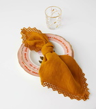 Once Milano Set of 4 macramé linen napkins