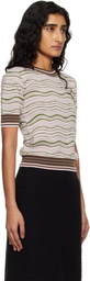 Marni Pink Cotton Wave Sweater