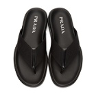 Prada Black Logo Webbing Sandals