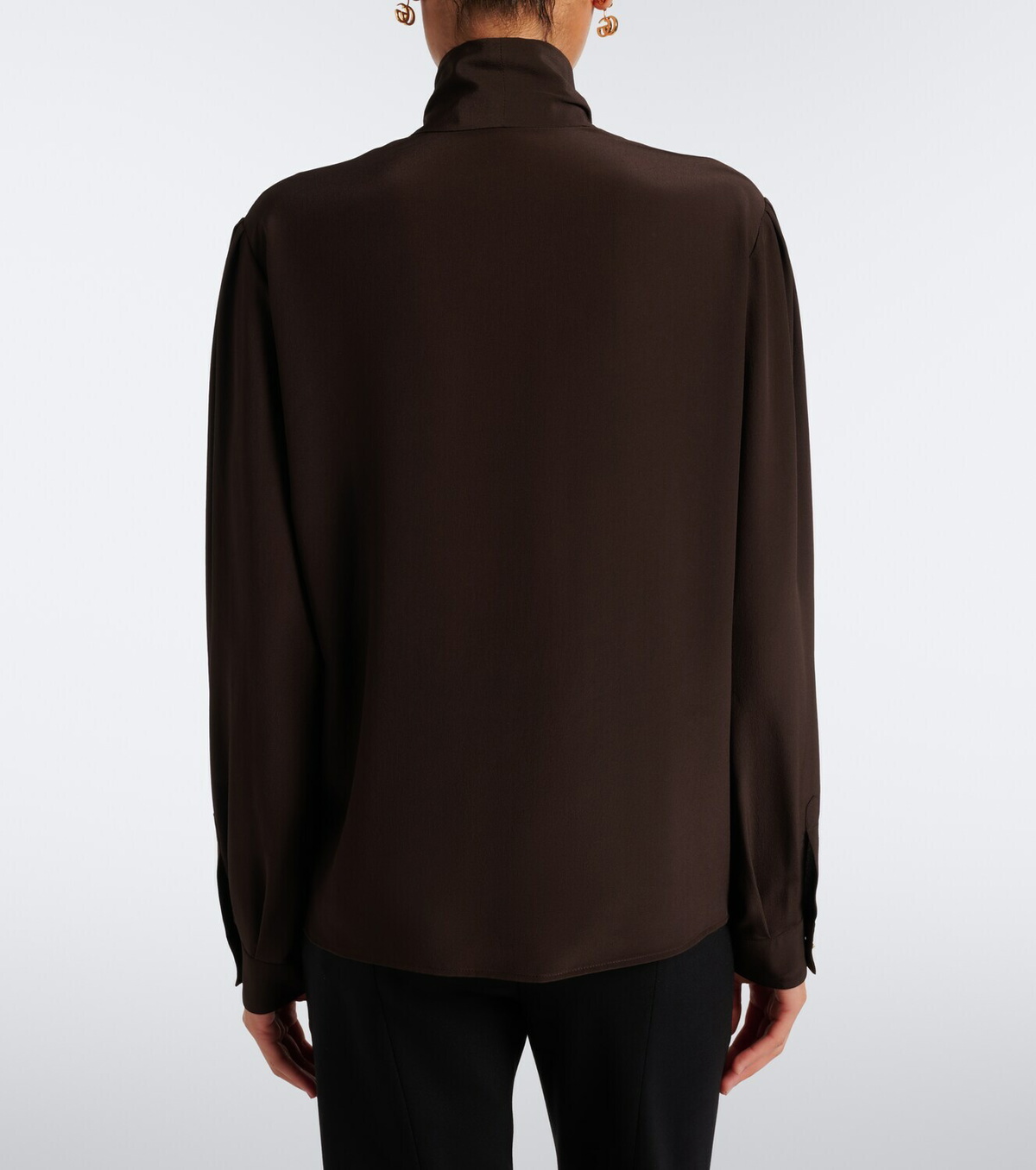 Gucci Tie-neck silk shirt