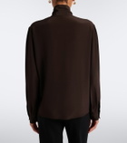Gucci Tie-neck silk shirt