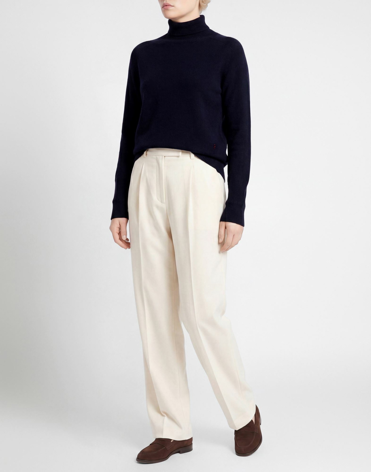 Victoria Beckham Womens Turtleneck Midnight in Blue