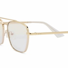 Le Specs Diametric Blue Light Glasses in Gold/Blue Light Lens 