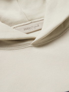 FEAR OF GOD ESSENTIALS - Logo-Flocked Cotton-Blend Jersey Hoodie - Neutrals