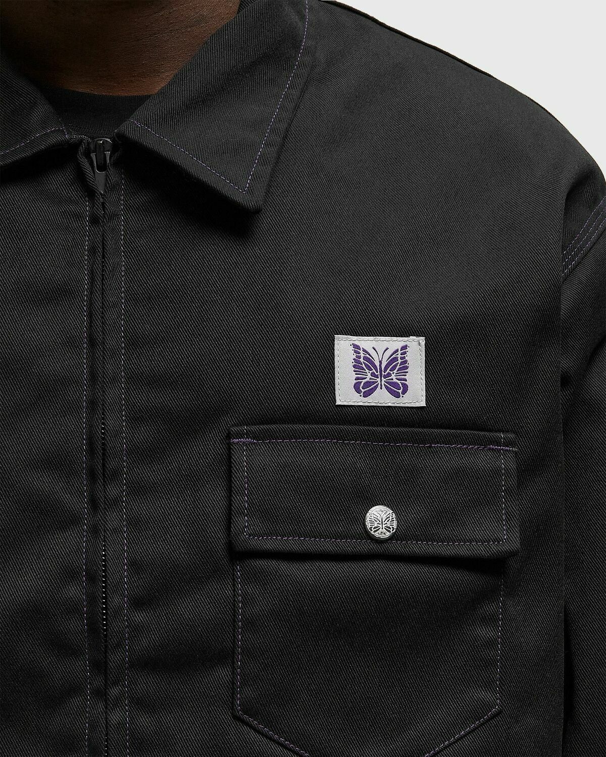 Needles Work Jacket - PE/C Twill Black Mens Bomber Jackets/Overshirt