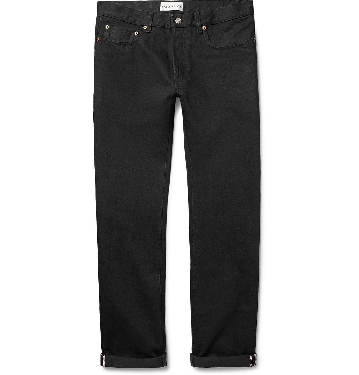Photo: SALLE PRIVÉE - Lewitt Slim-Fit Selvedge Denim Jeans - Black
