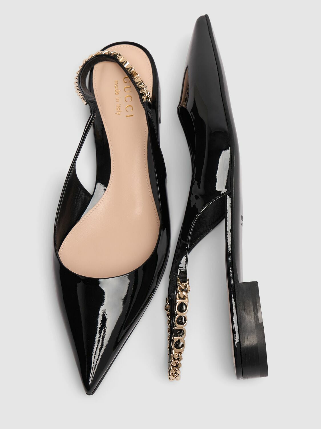 GUCCI 15mm Signoria Leather Ballet Flats Gucci