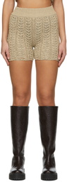 DRAE Beige Cotton Shorts