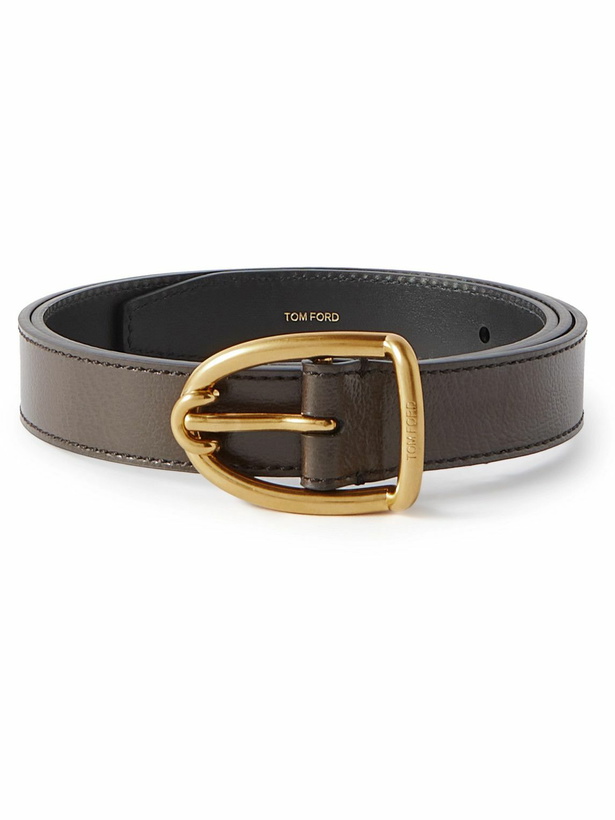 Photo: TOM FORD - 3cm Full-Grain Leather Belt - Brown