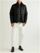 Belstaff - Tundra Shearling-Trimmed Leather Jacket - Black