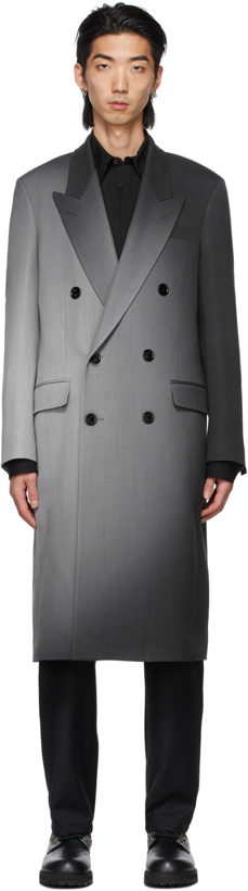 Photo: Fendi Grey Wool Spotlight Coat