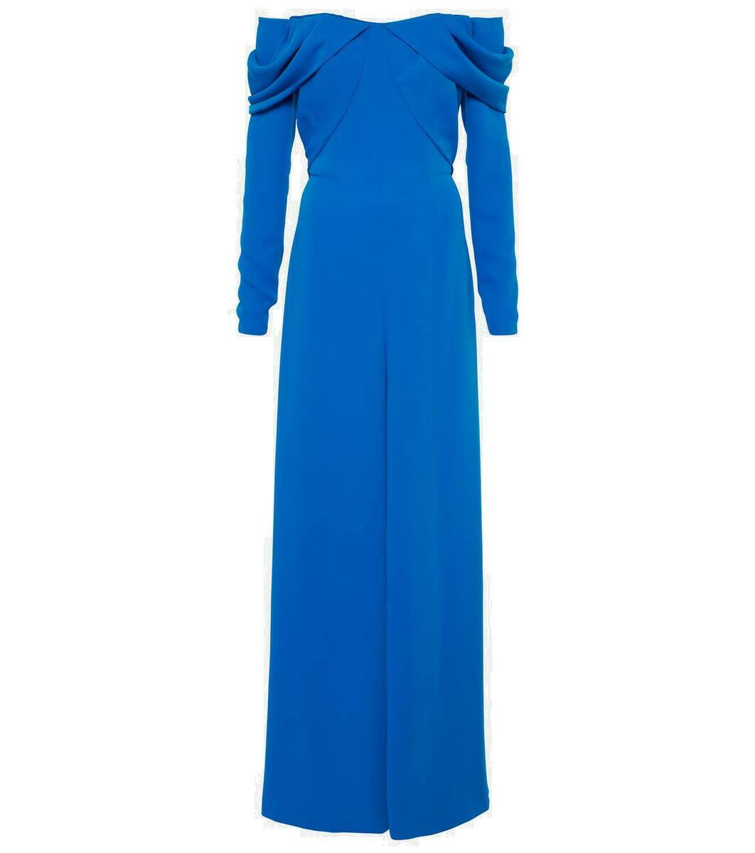 Costarellos Dante lace-trimmed silk georgette gown Costarellos