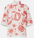 Eres Izana embroidered cotton-blend shirt