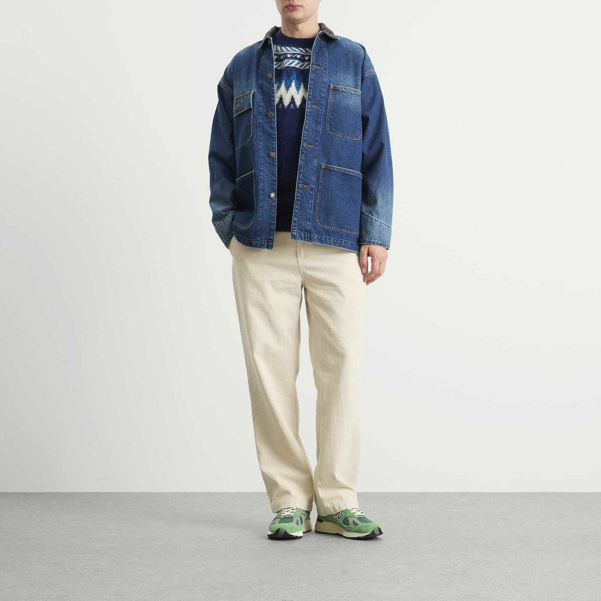 Howlin by Morrison Men's Howlin' Magician In The Mountain Fair Isle Jumper in Magic Blue