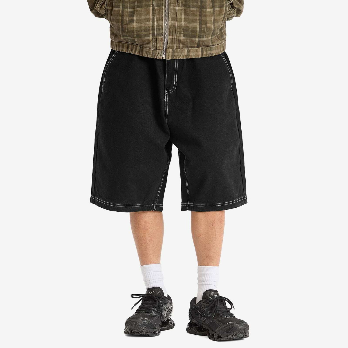 Butter Goods Men's Scribble Denim Shorts in Washed Black